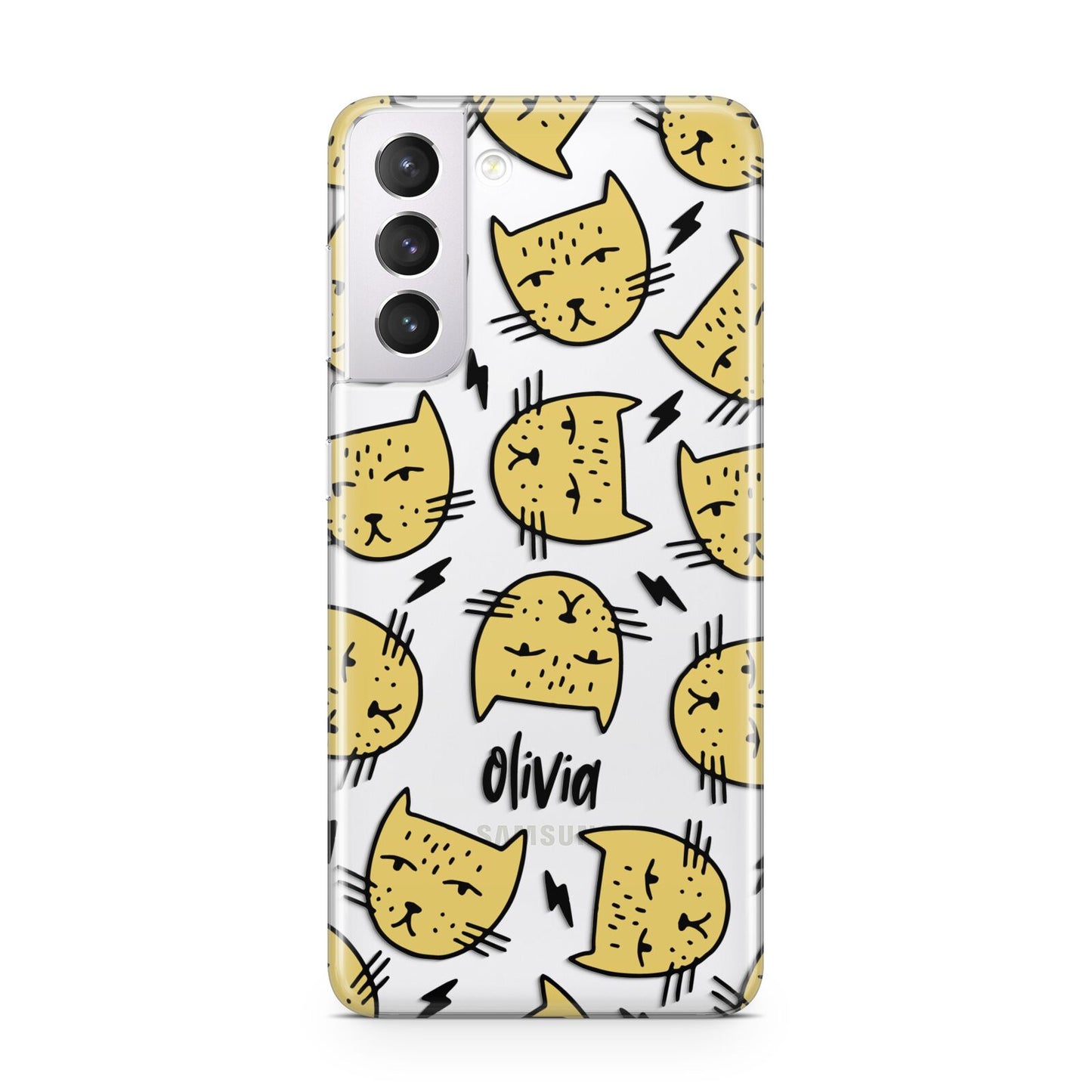 Lightning Cat Face Custom Samsung S21 Case