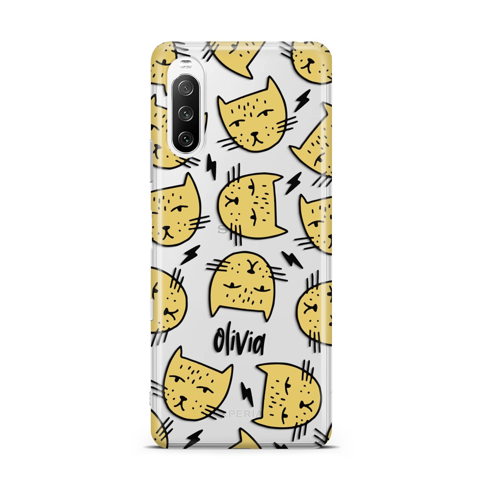 Lightning Cat Face Custom Sony Xperia 10 III Case