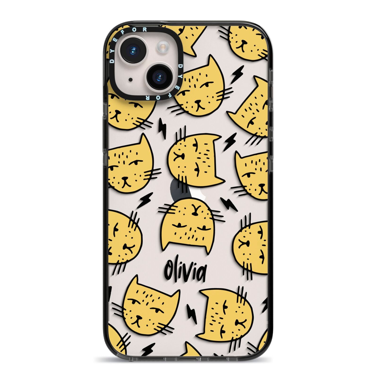 Lightning Cat Face Custom iPhone Case Dyefor