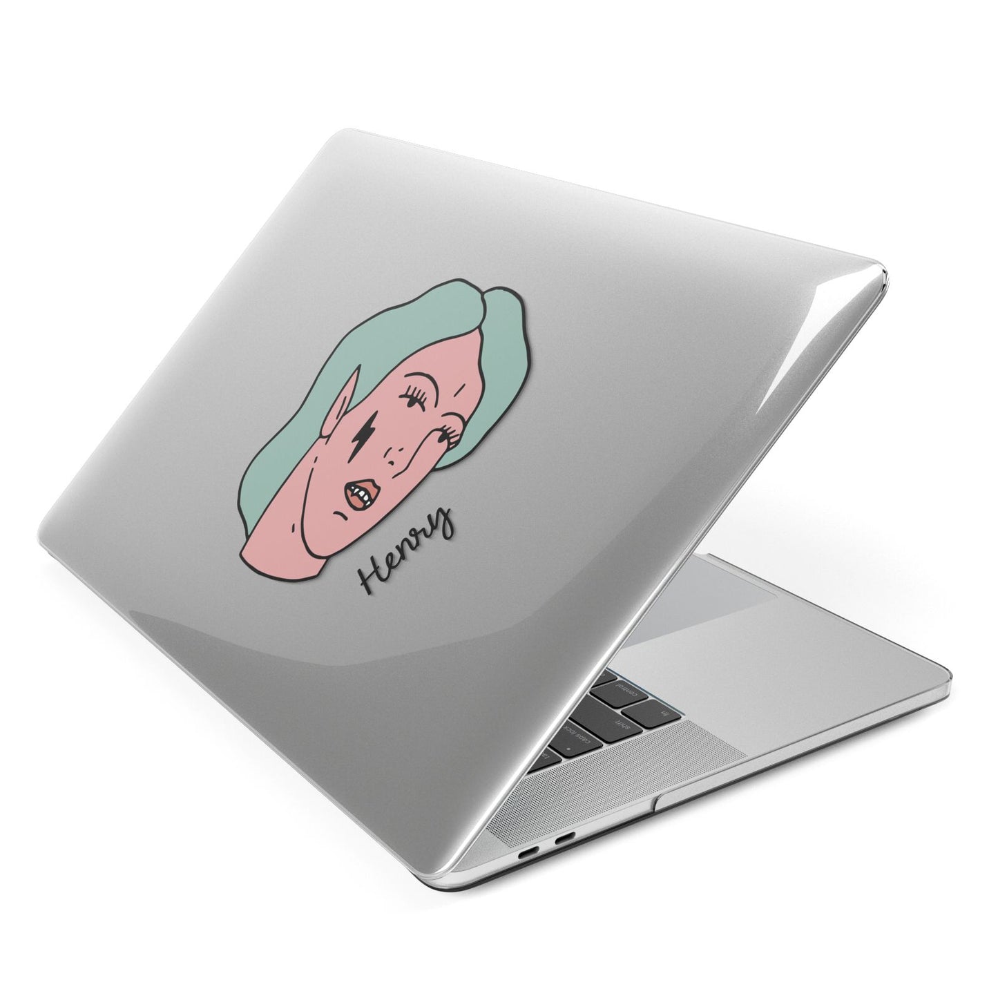 Lightning Fang Face Custom Apple MacBook Case Side View