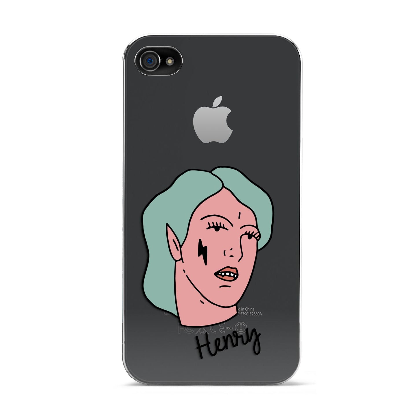 Lightning Fang Face Custom Apple iPhone 4s Case