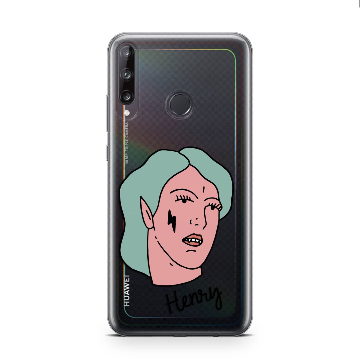 Lightning Fang Face Custom Huawei P40 Lite E Phone Case