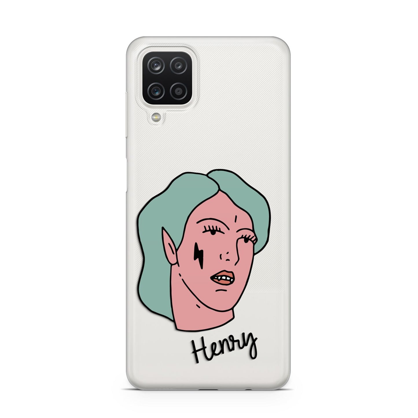 Lightning Fang Face Custom Samsung A12 Case