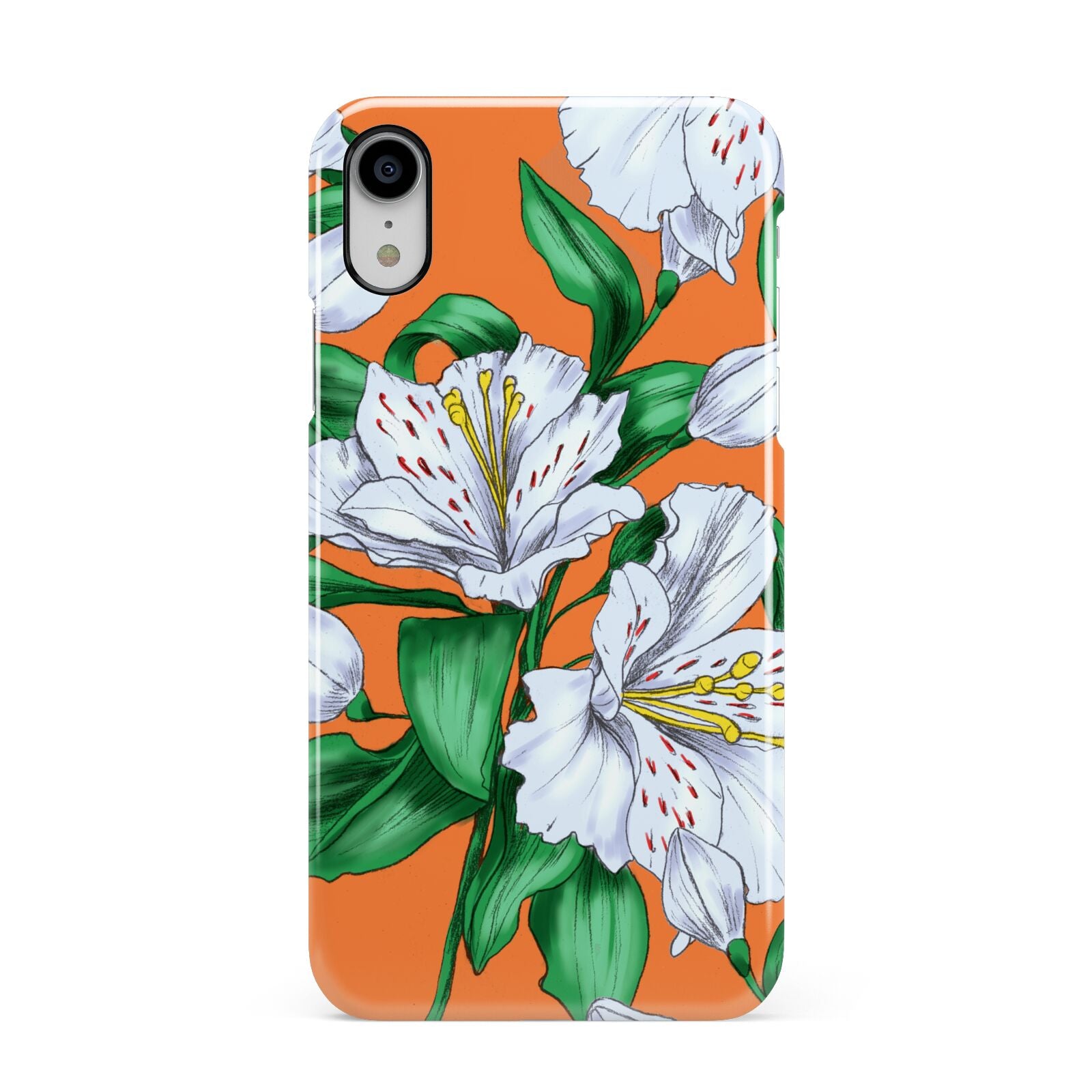 Lily Apple iPhone XR White 3D Snap Case