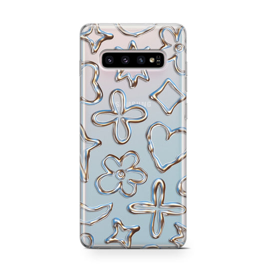 Liquid Chrome Doodles Protective Samsung Galaxy Case