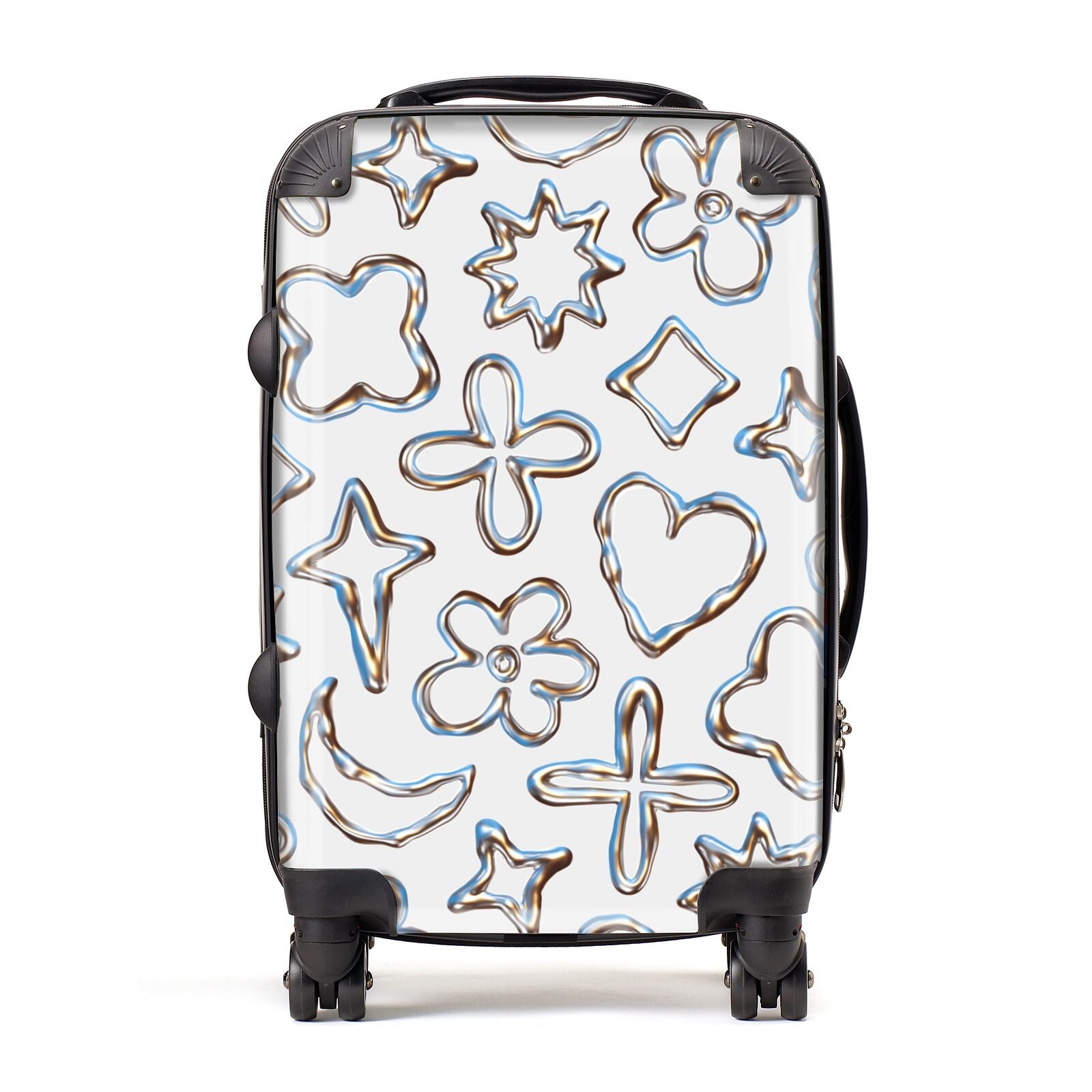 Liquid Chrome Doodles Suitcase