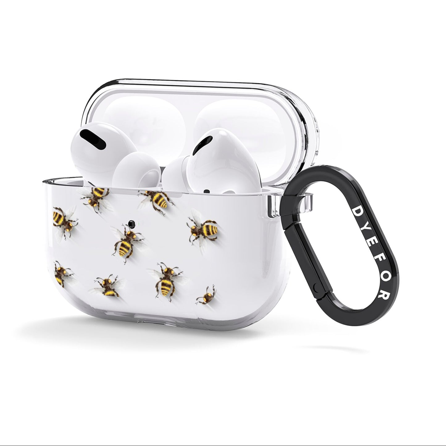 Little Watercolour Bees AirPods Clear Case 3rd Gen Side Image