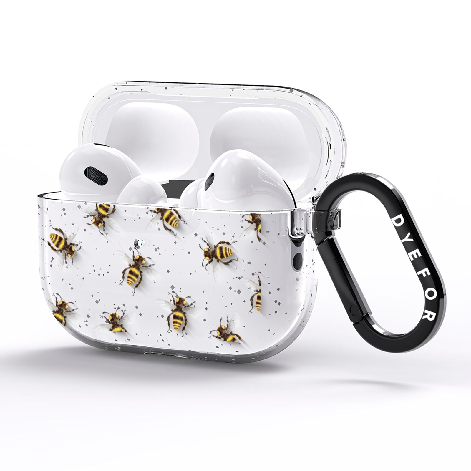 Little Watercolour Bees AirPods Pro Glitter Case Side Image