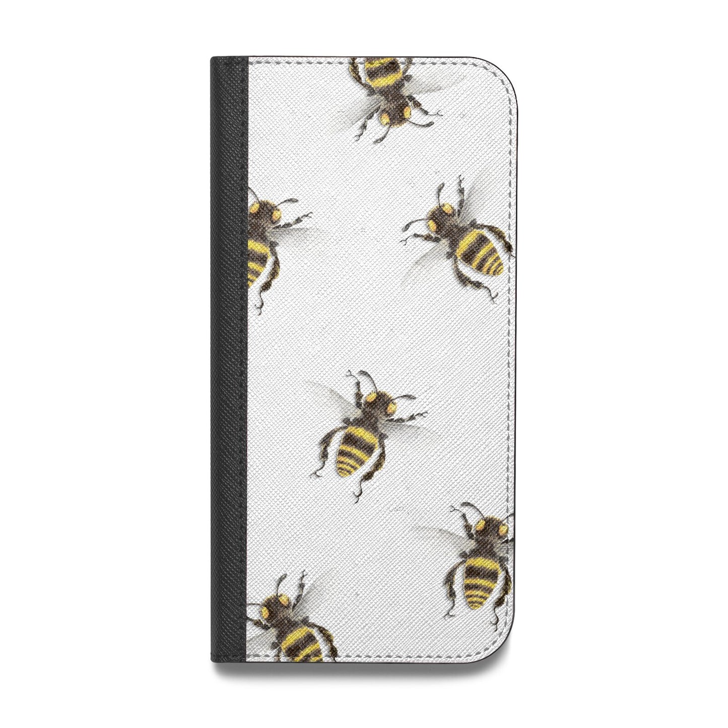 Little Watercolour Bees Vegan Leather Flip iPhone Case