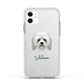 Lo wchen Personalised Apple iPhone 11 in White with White Impact Case