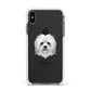 Lo wchen Personalised Apple iPhone Xs Max Impact Case White Edge on Black Phone