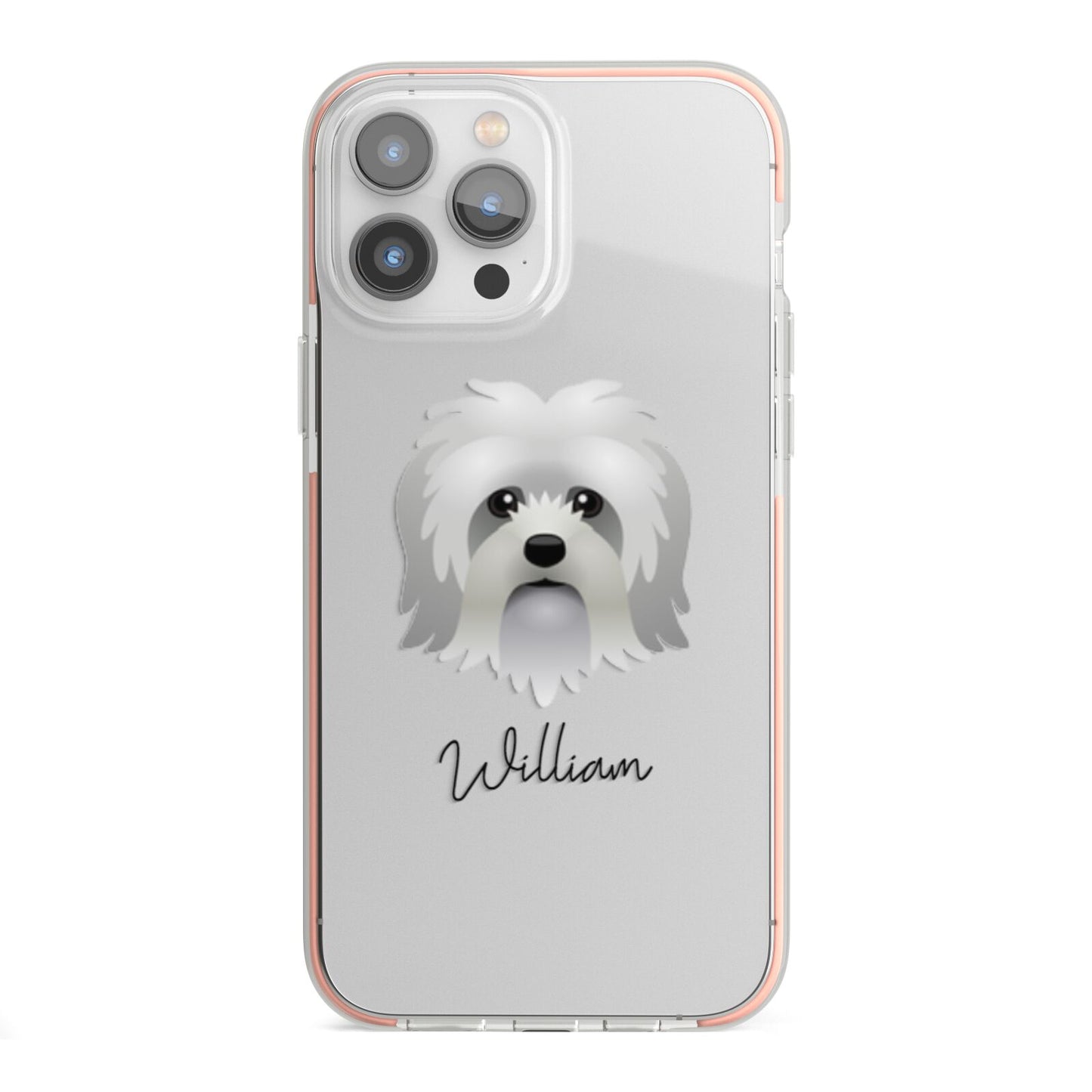 Lo wchen Personalised iPhone 13 Pro Max TPU Impact Case with Pink Edges