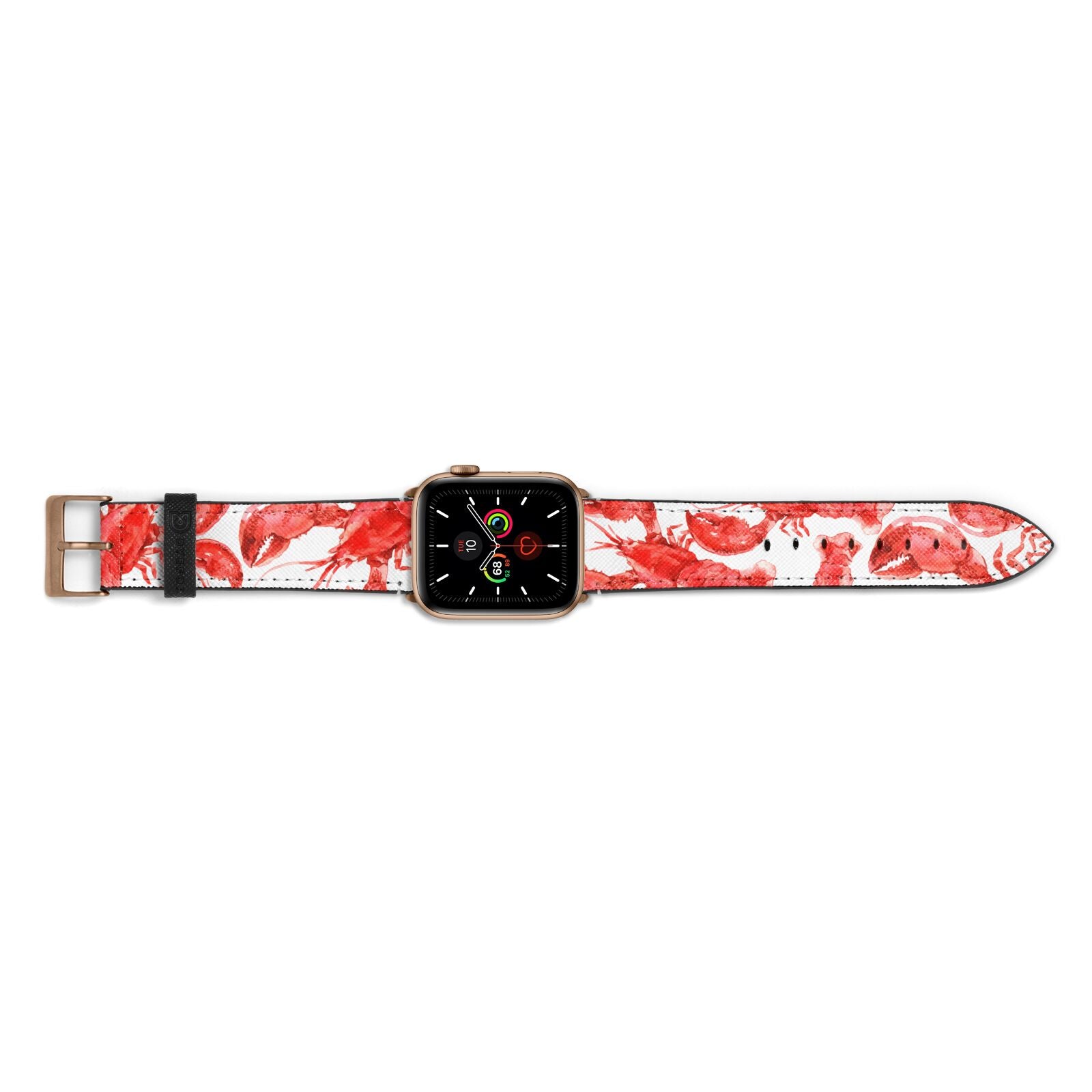 Lobster Apple Watch Strap Landscape Image Gold Hardware