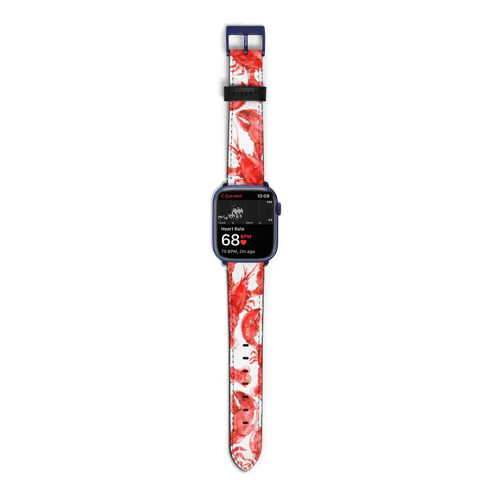 Lobster Apple Watch Strap Size 38mm with Blue Hardware