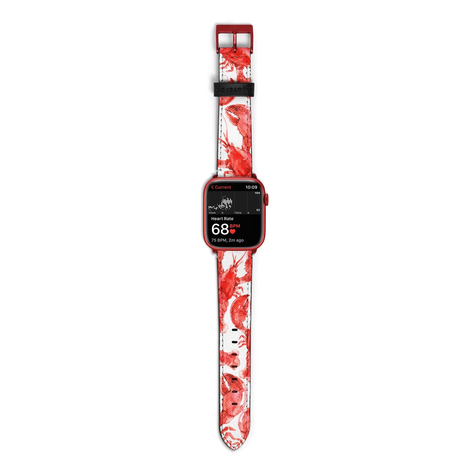 Lobster Apple Watch Strap Size 38mm with Red Hardware