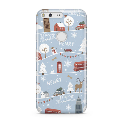 London Christmas Scene Personalised Google Pixel Case