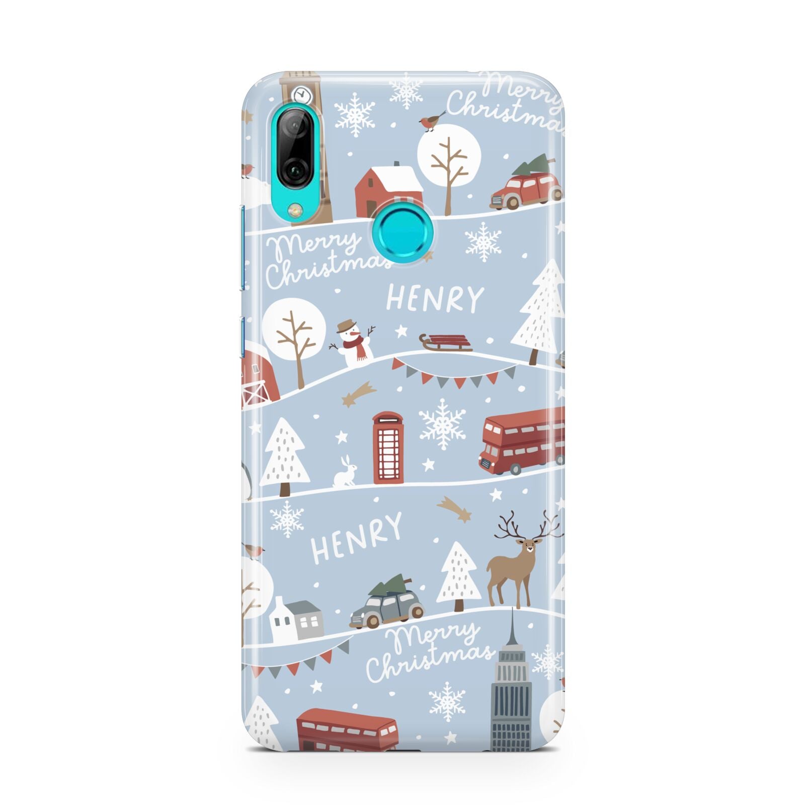 London Christmas Scene Personalised Huawei P Smart 2019 Case