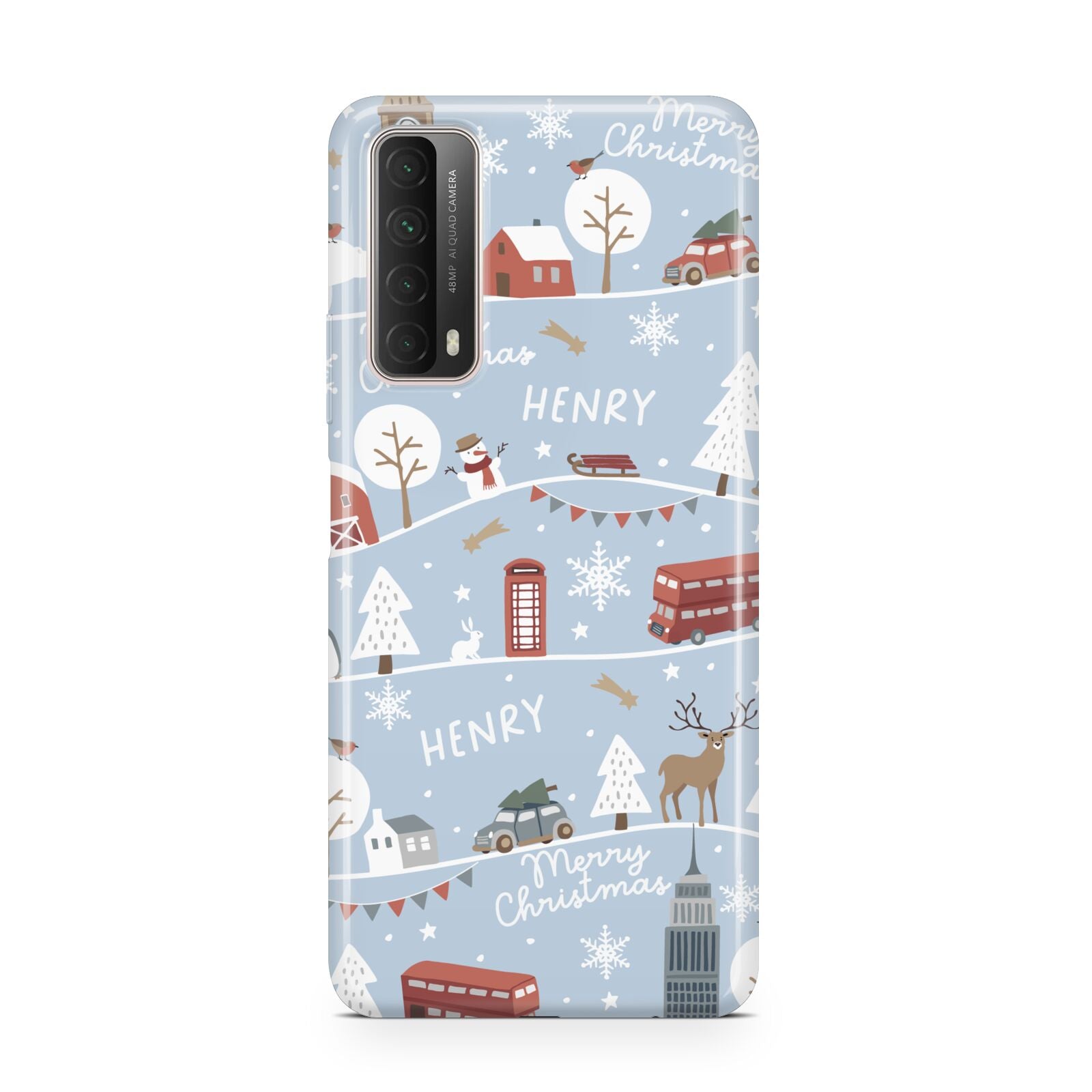 London Christmas Scene Personalised Huawei P Smart 2021