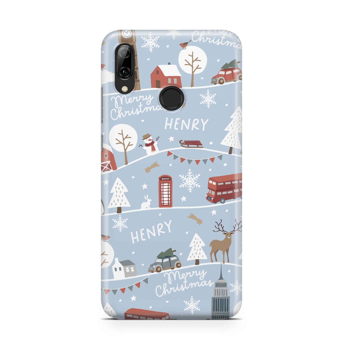 London Christmas Scene Personalised Huawei Y7 2019