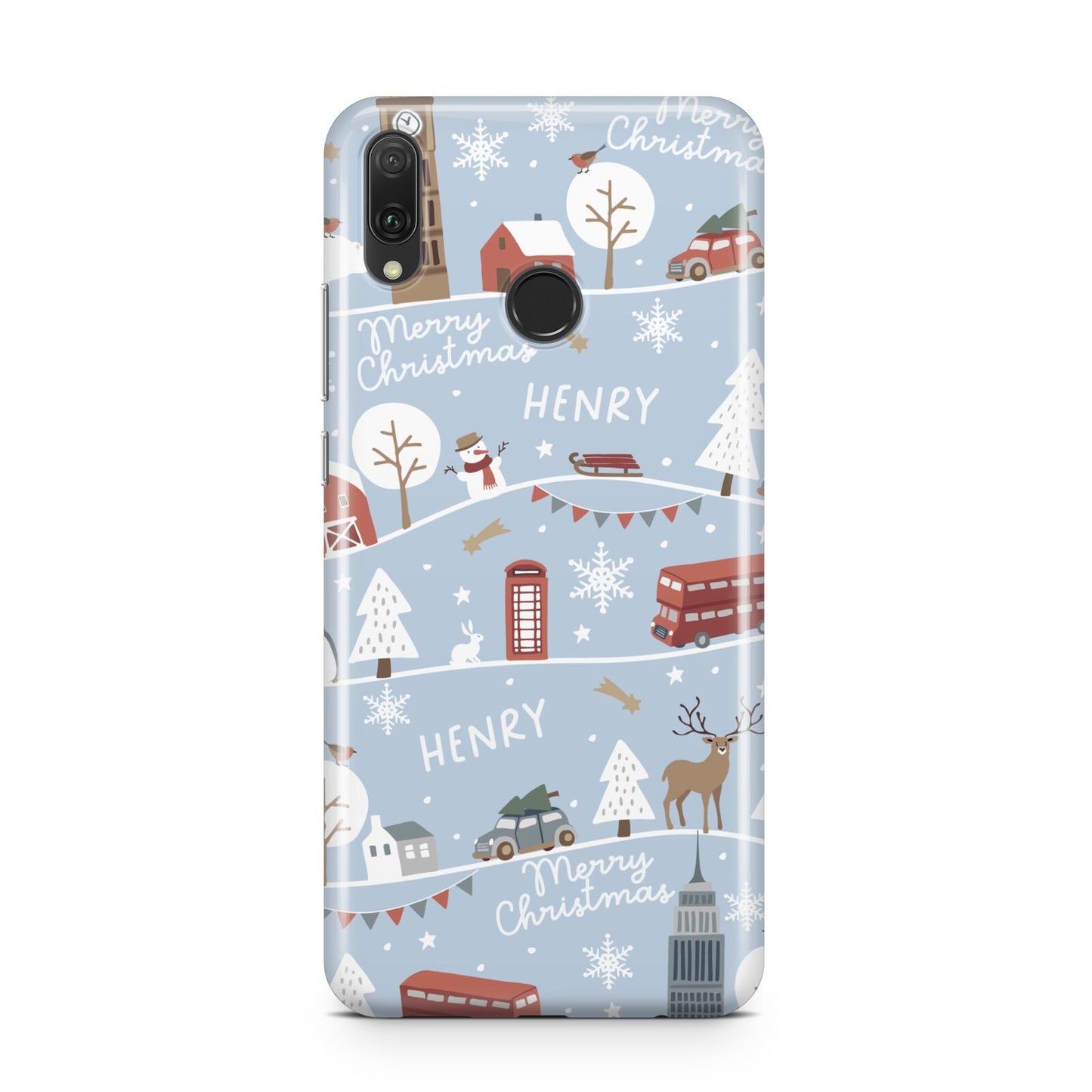 London Christmas Scene Personalised Huawei Y9 2019