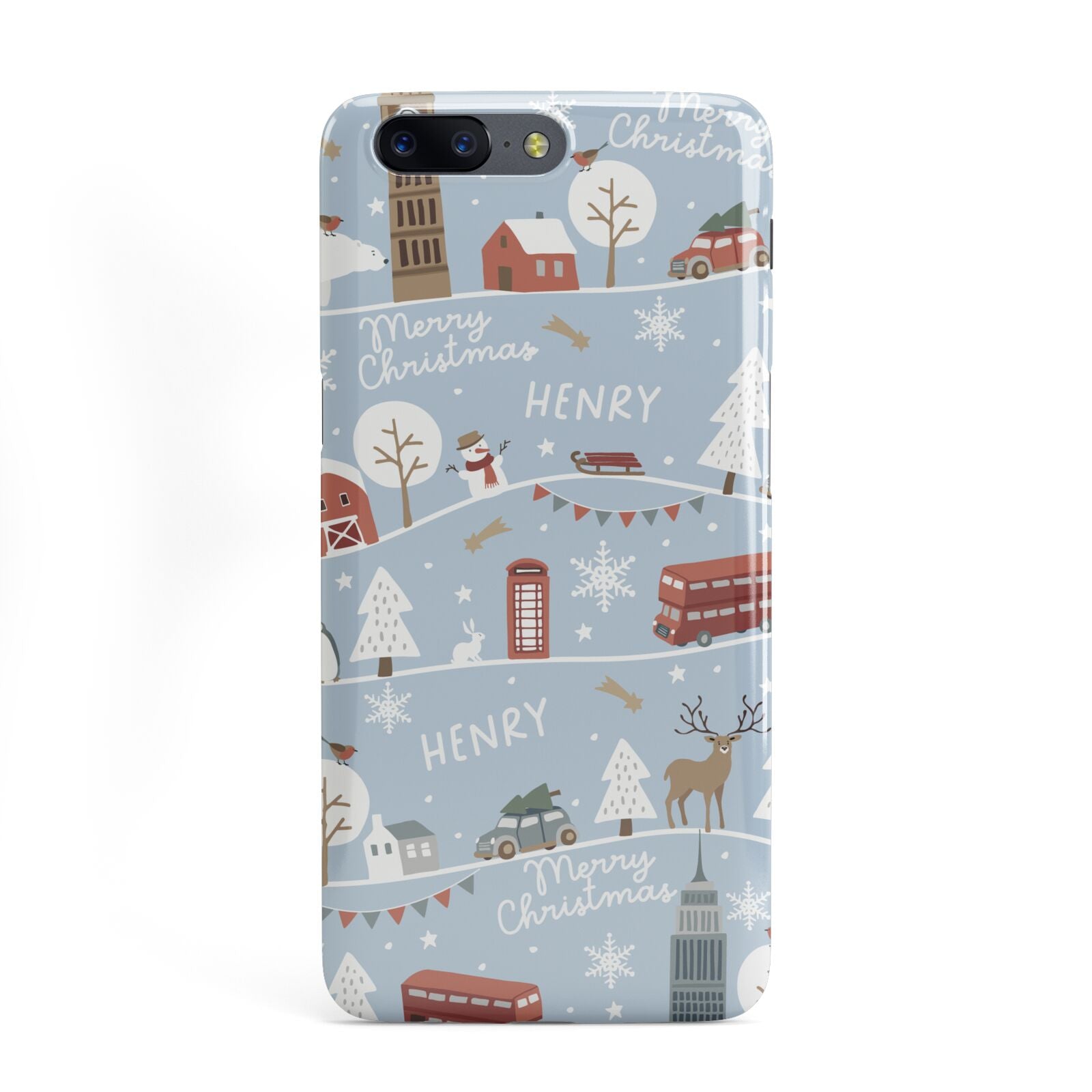 London Christmas Scene Personalised OnePlus Case