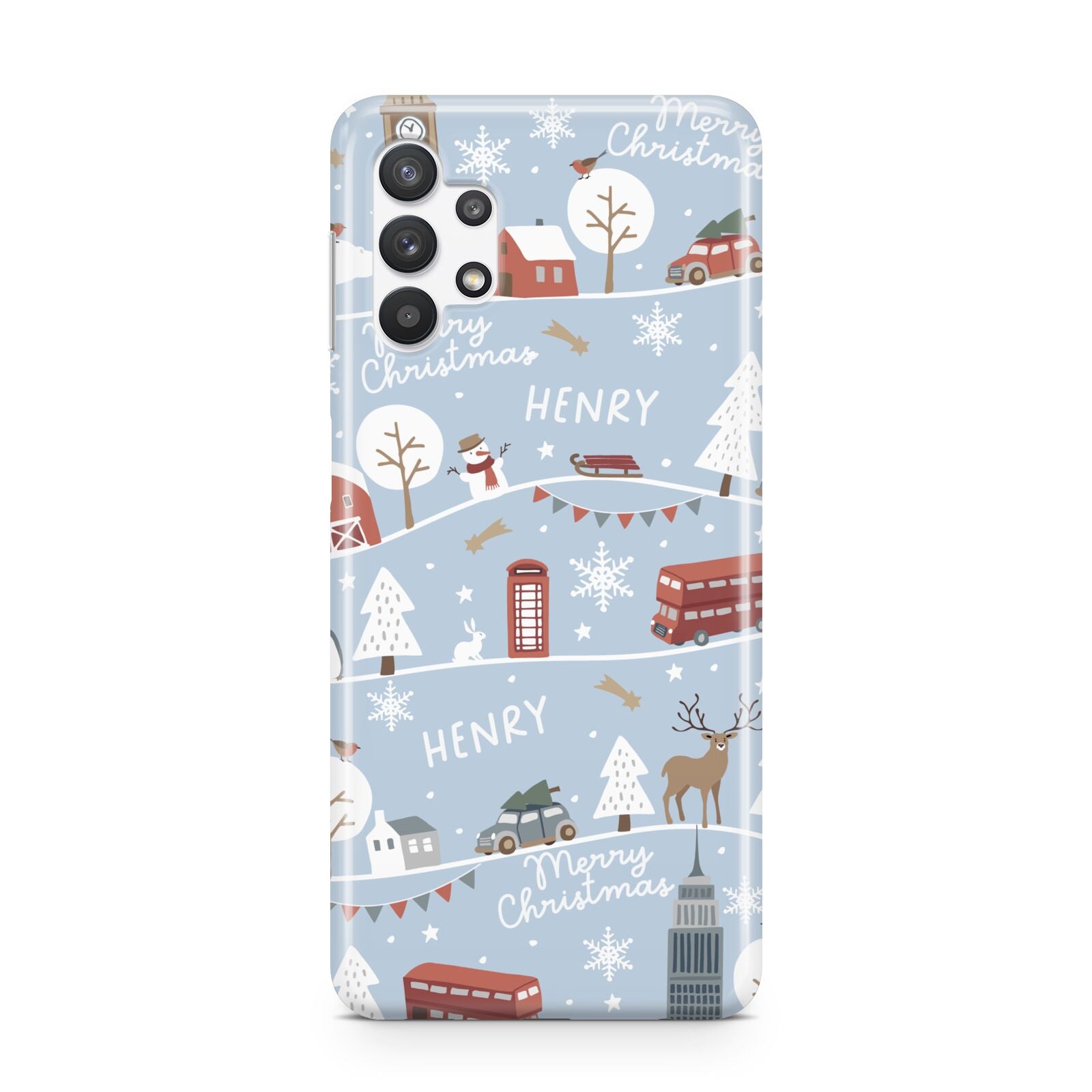 London Christmas Scene Personalised Samsung A32 5G Case