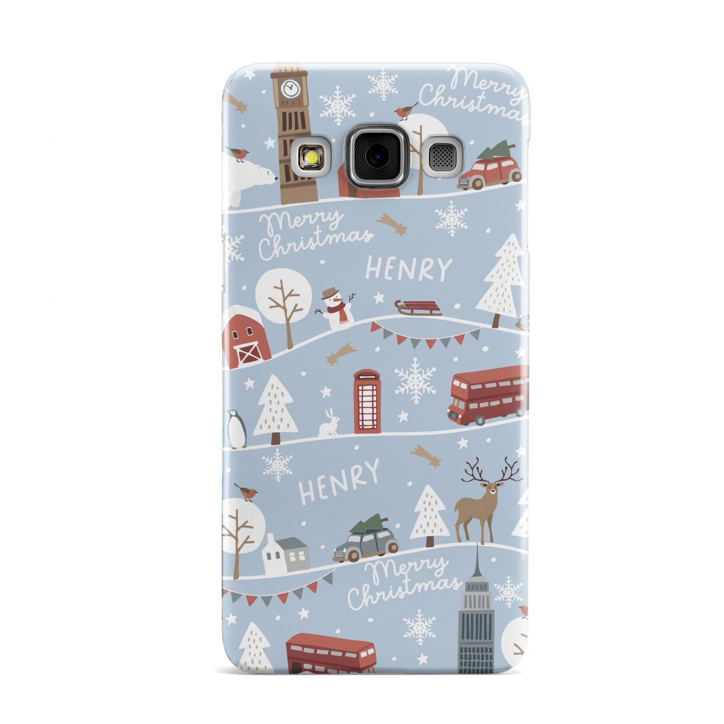 London Christmas Scene Personalised Samsung Galaxy A3 Case