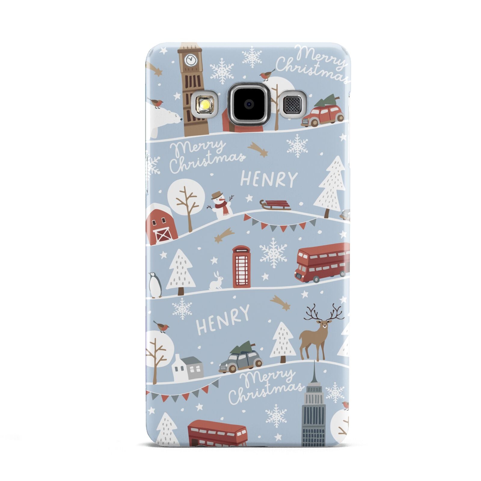 London Christmas Scene Personalised Samsung Galaxy A5 Case