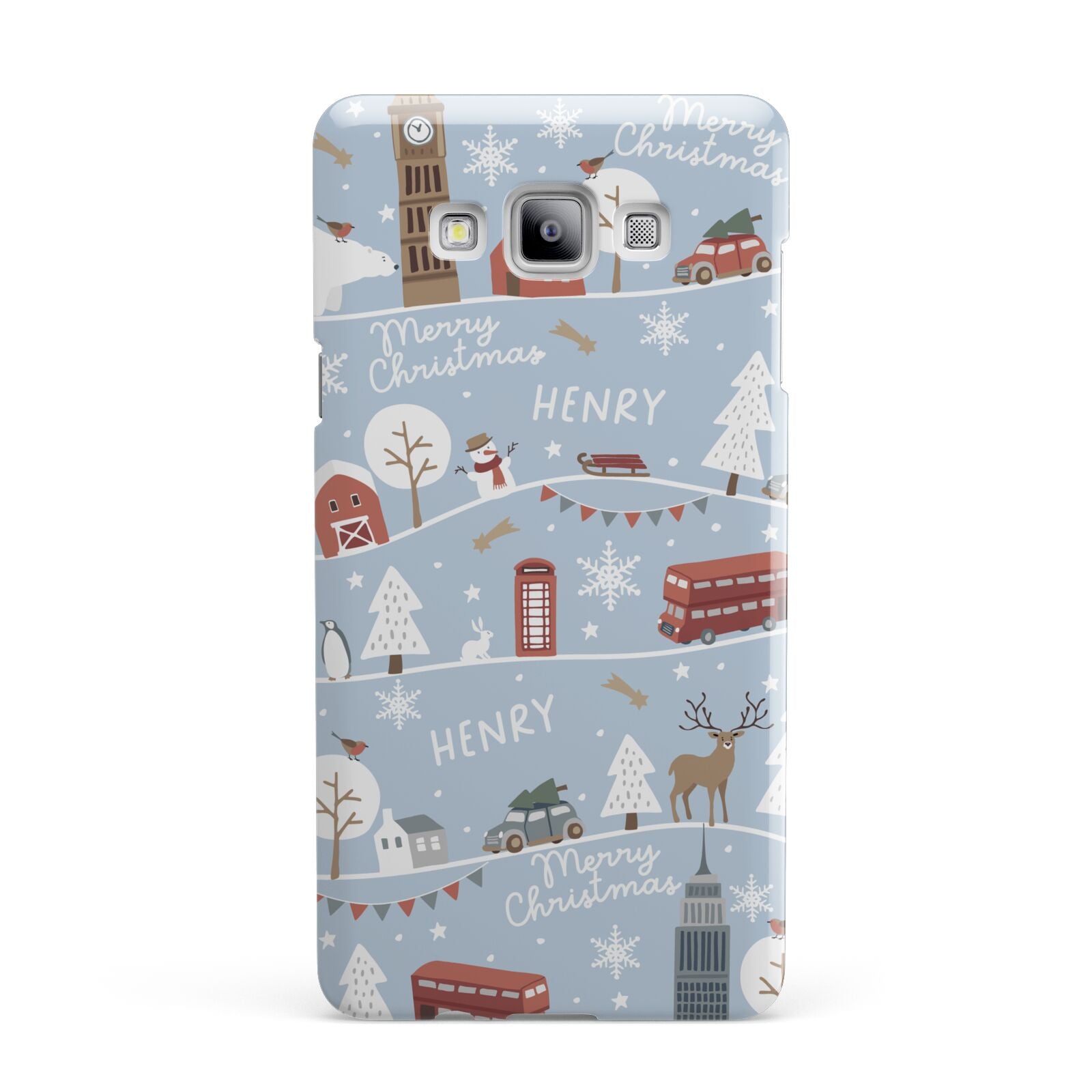 London Christmas Scene Personalised Samsung Galaxy A7 2015 Case