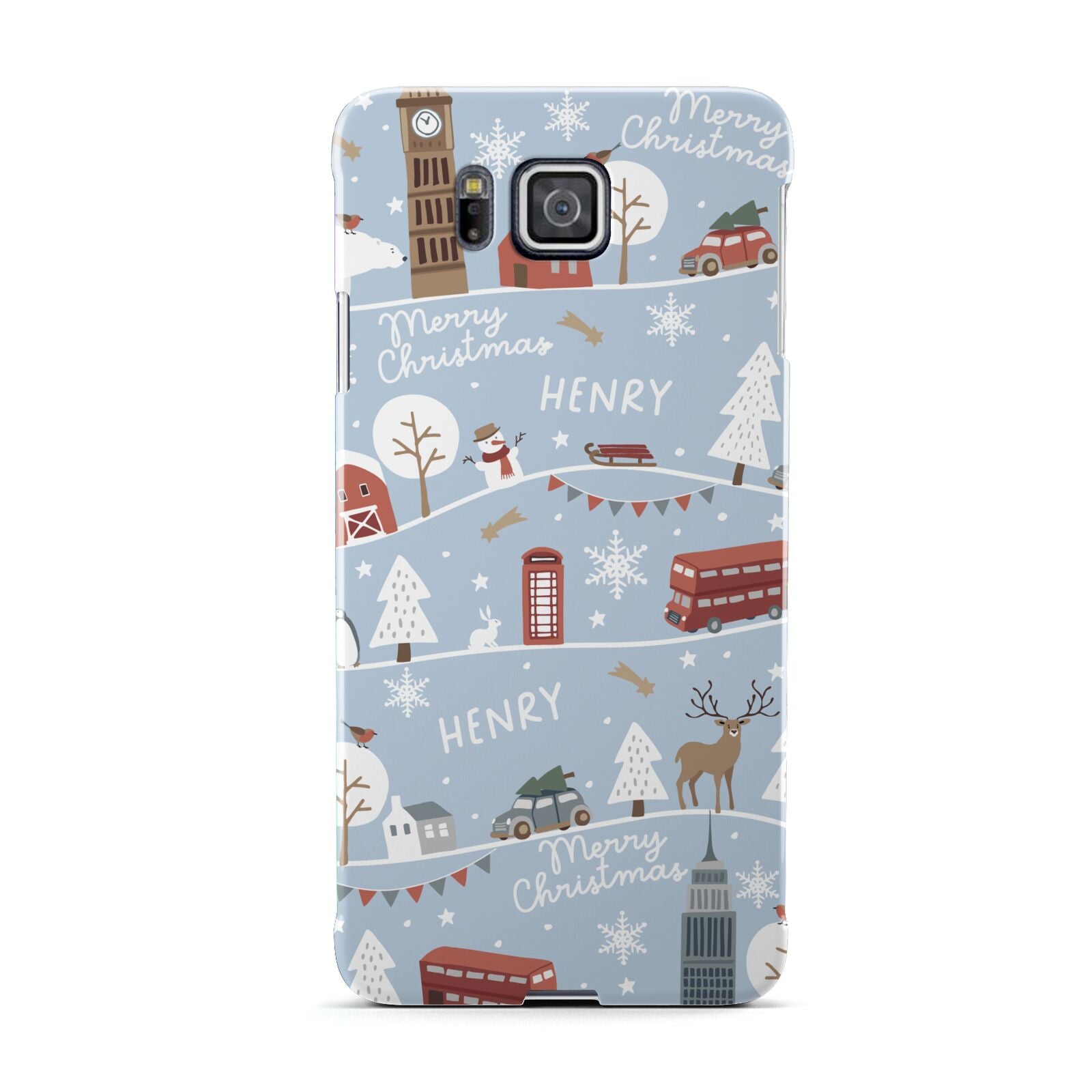 London Christmas Scene Personalised Samsung Galaxy Alpha Case