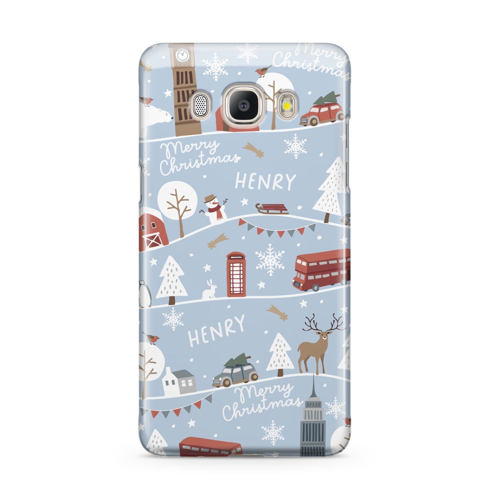 London Christmas Scene Personalised Samsung Galaxy J5 2016 Case