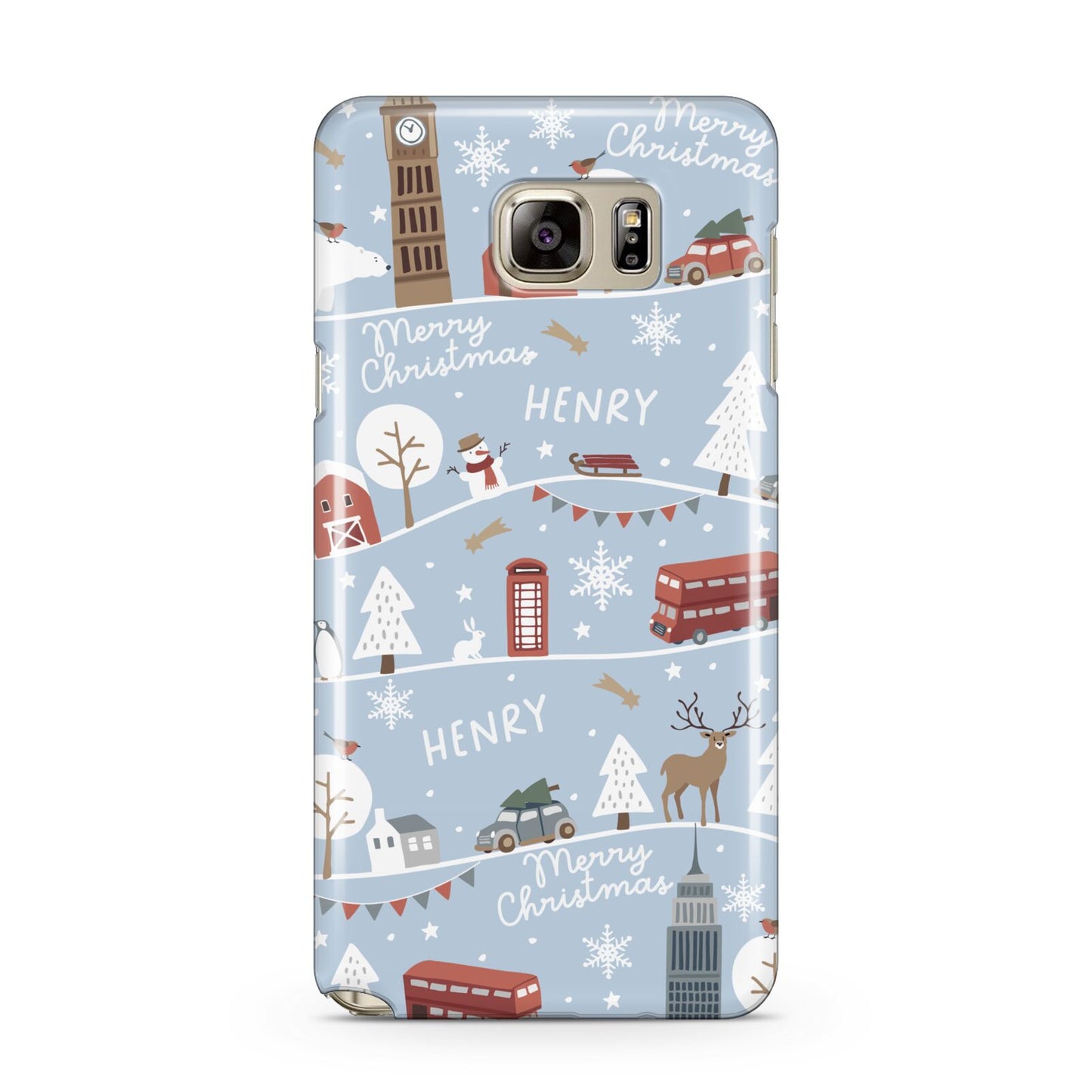 London Christmas Scene Personalised Samsung Galaxy Note 5 Case