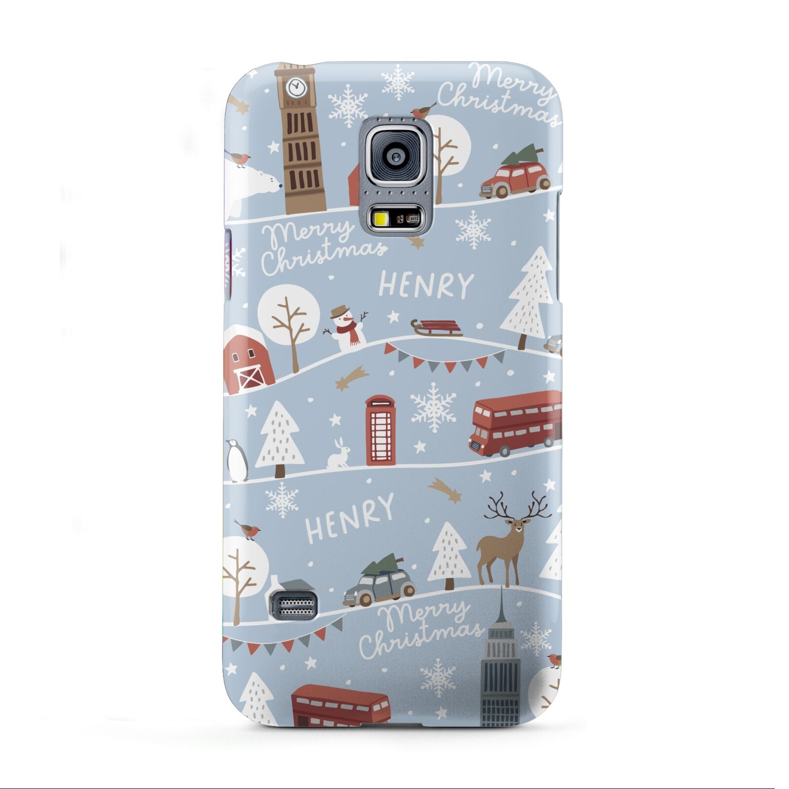 London Christmas Scene Personalised Samsung Galaxy S5 Mini Case