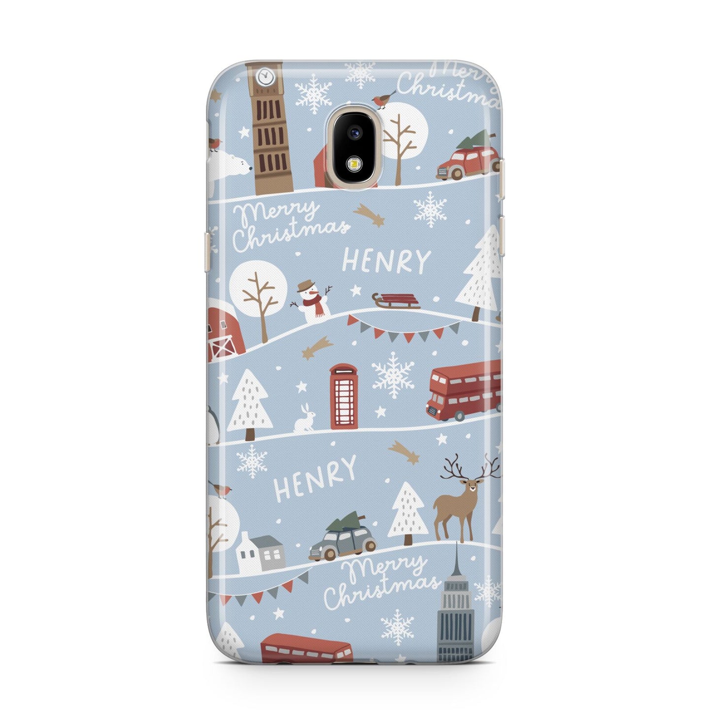 London Christmas Scene Personalised Samsung J5 2017 Case