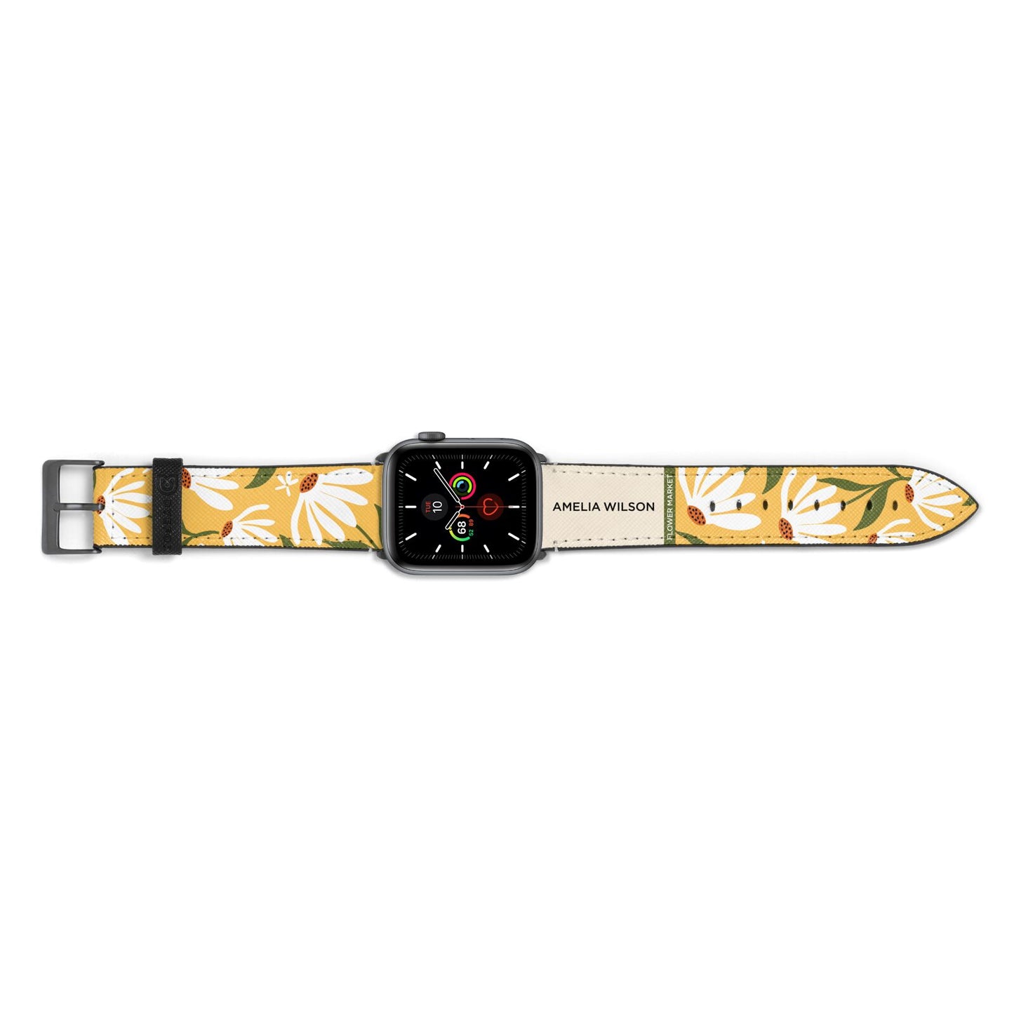 London Flower Market Apple Watch Strap Landscape Image Space Grey Hardware