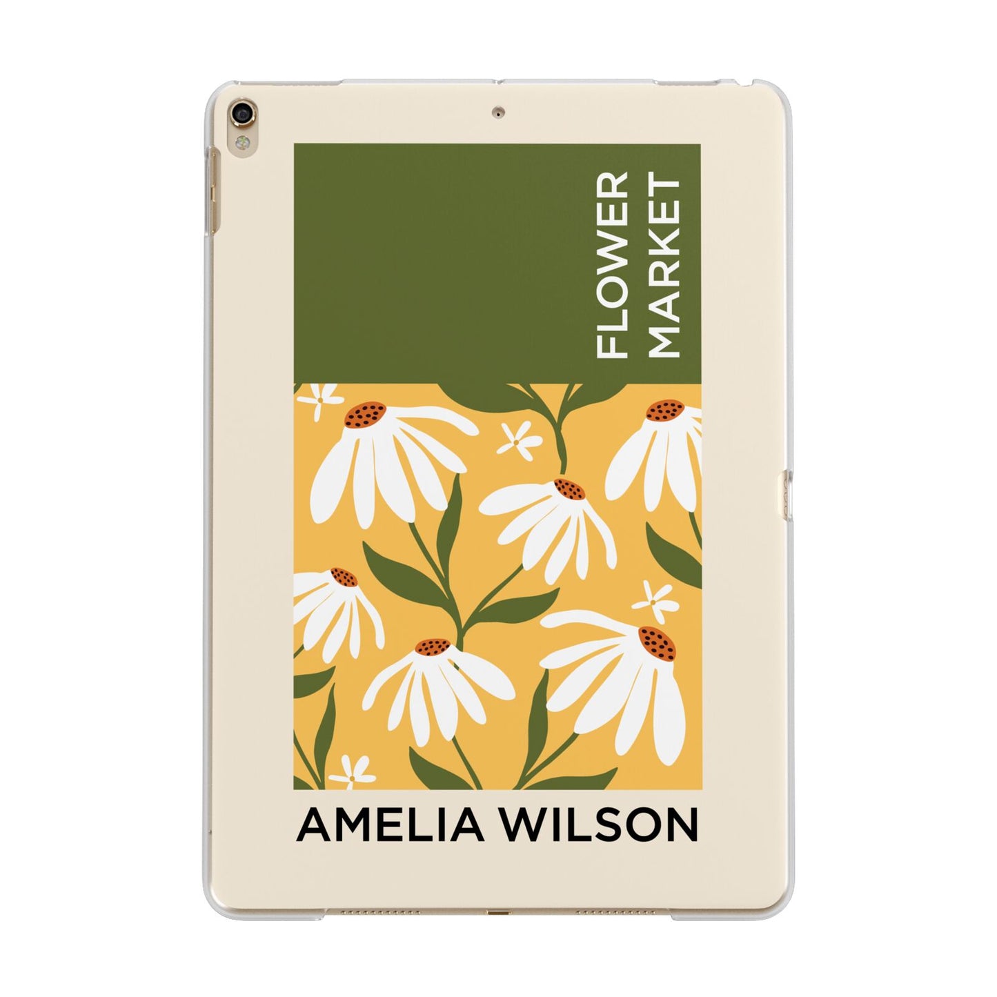 London Flower Market Apple iPad Gold Case