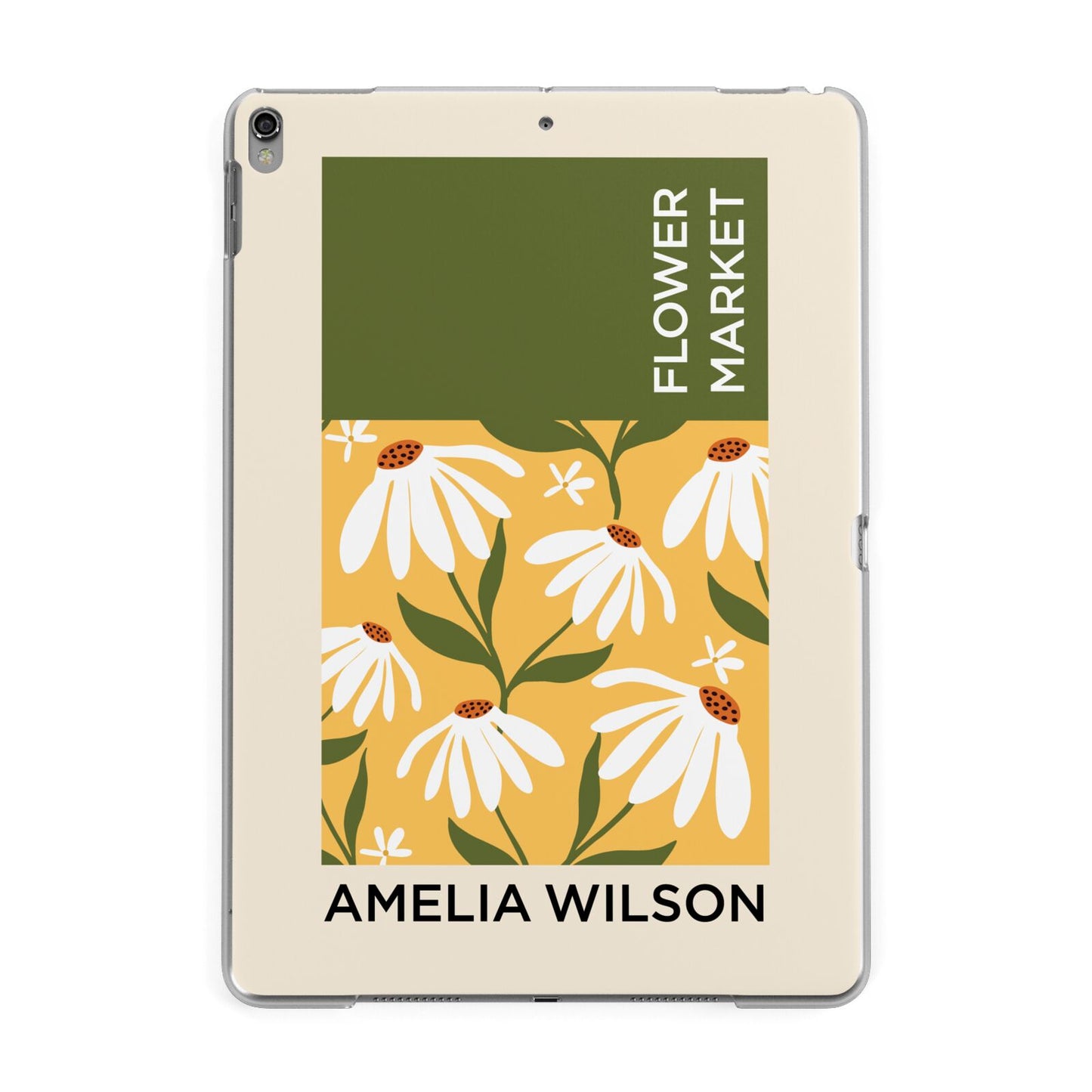 London Flower Market Apple iPad Grey Case