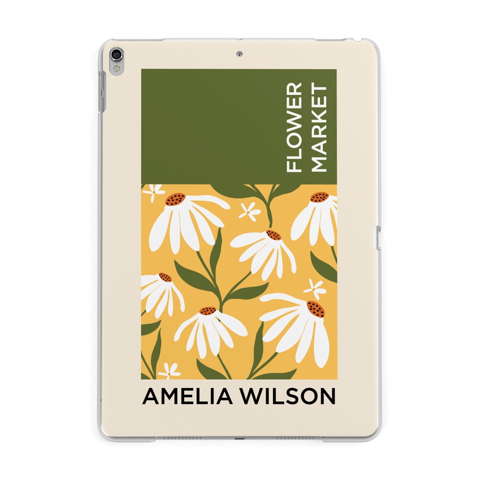 London Flower Market Apple iPad Silver Case