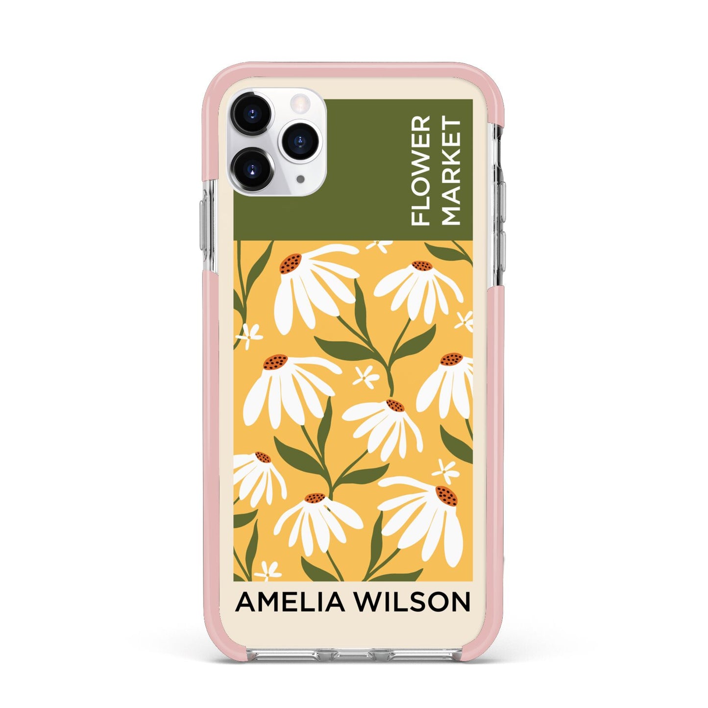 London Flower Market iPhone 11 Pro Max Impact Pink Edge Case