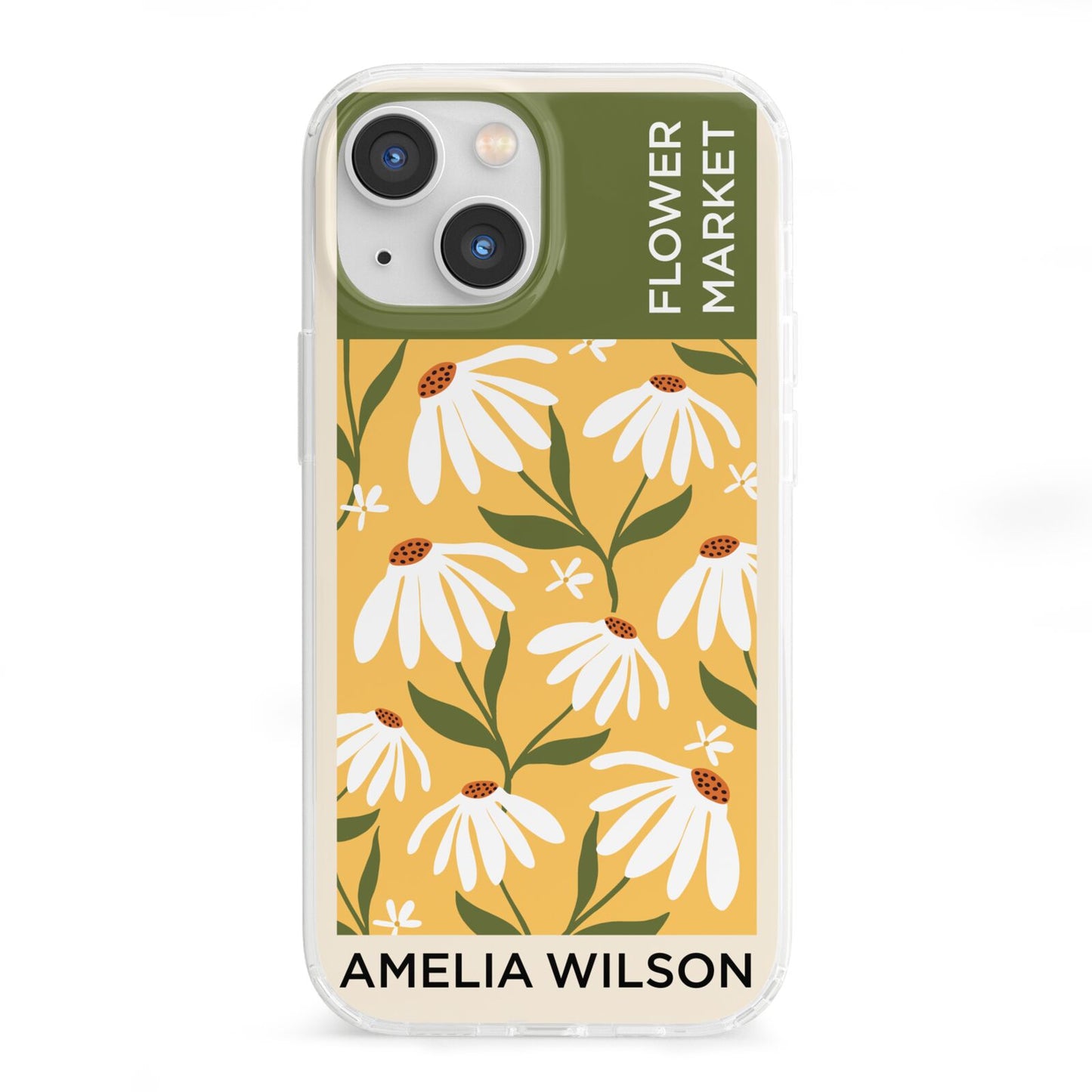 London Flower Market iPhone 13 Mini Clear Bumper Case