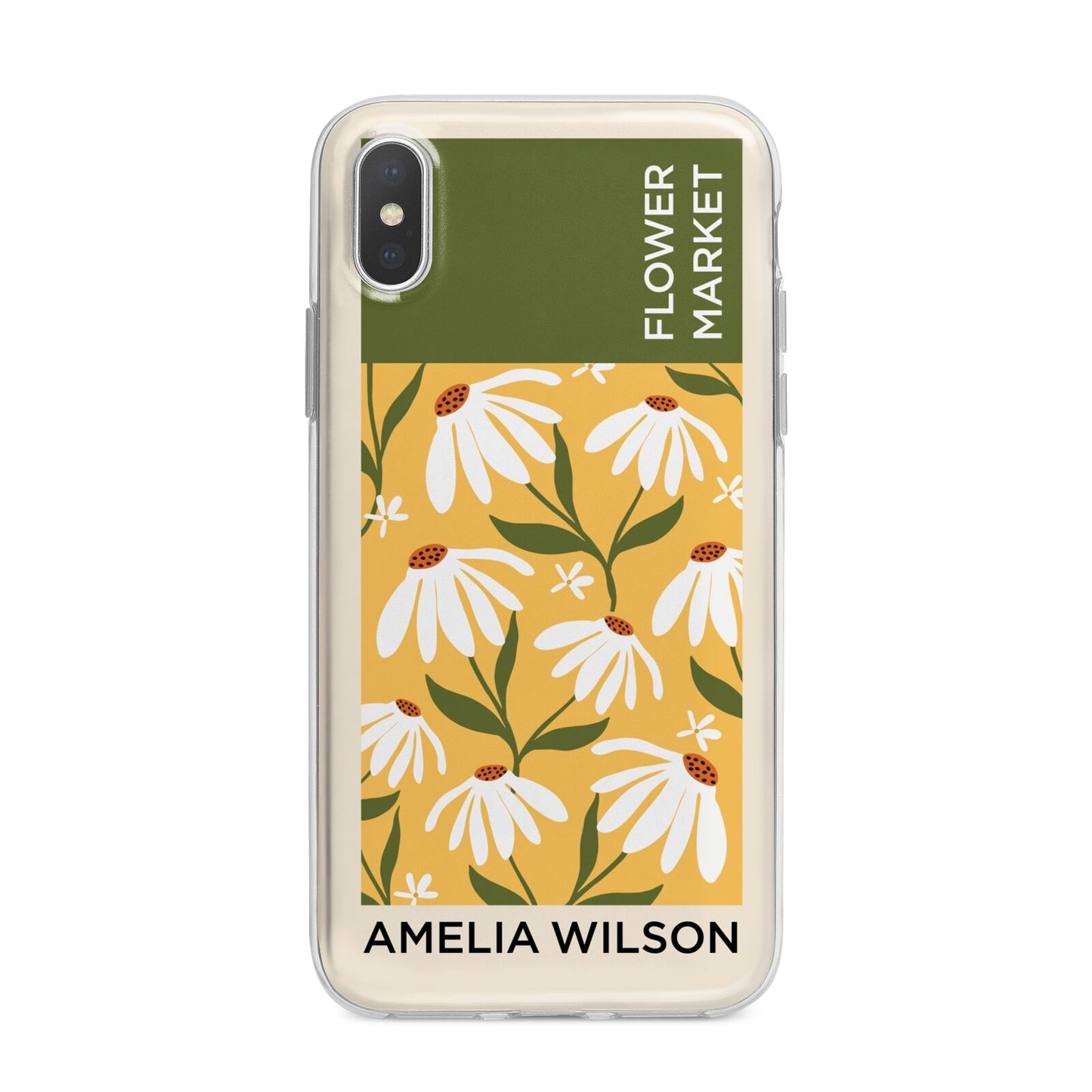 London Flower Market iPhone X Bumper Case on Silver iPhone Alternative Image 1