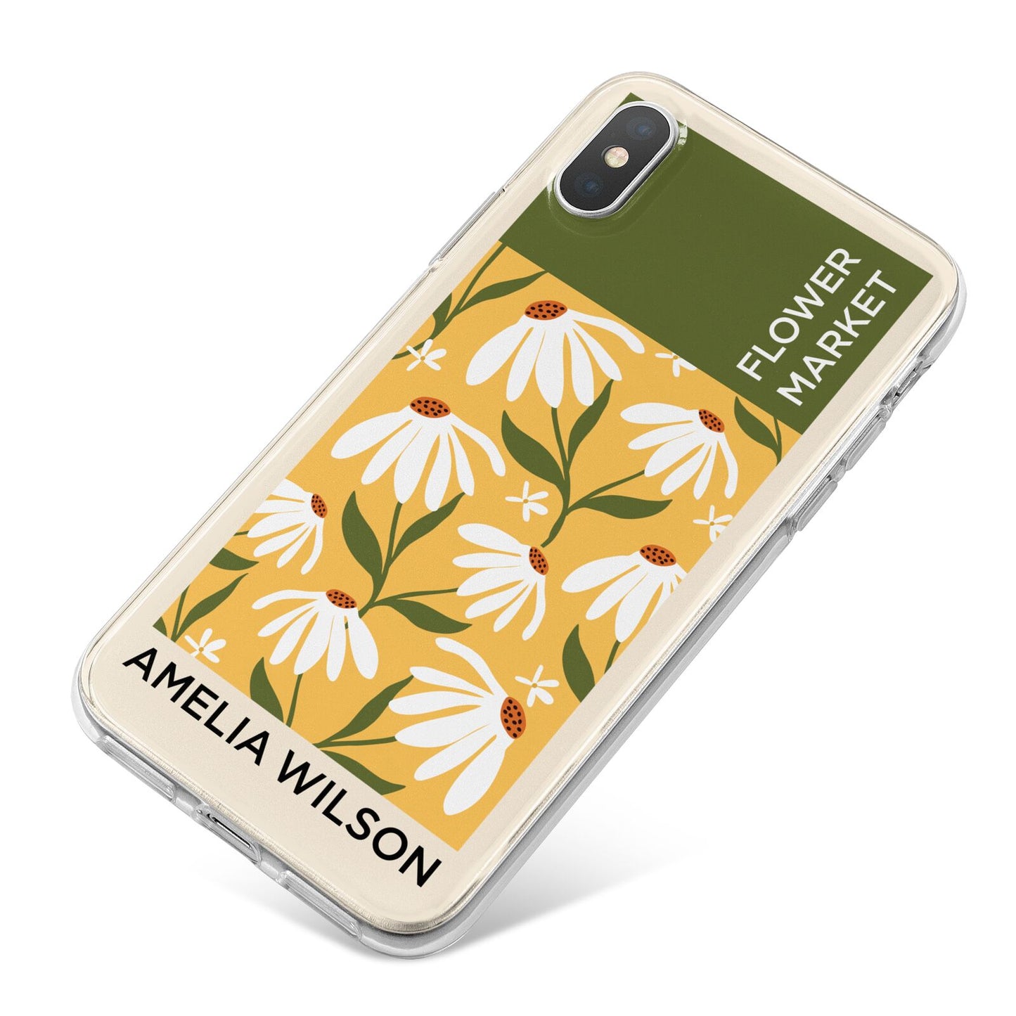 London Flower Market iPhone X Bumper Case on Silver iPhone