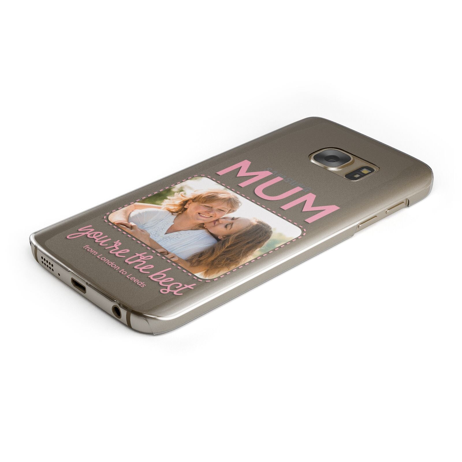 Long Distance Mothers Day Photo Protective Samsung Galaxy Case Angled Image