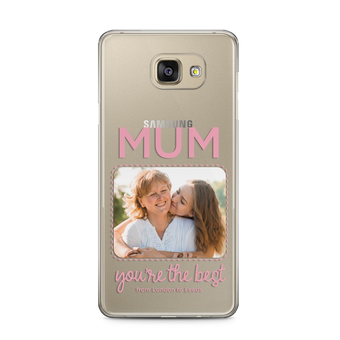 Long Distance Mothers Day Photo Samsung Galaxy A5 2016 Case on gold phone