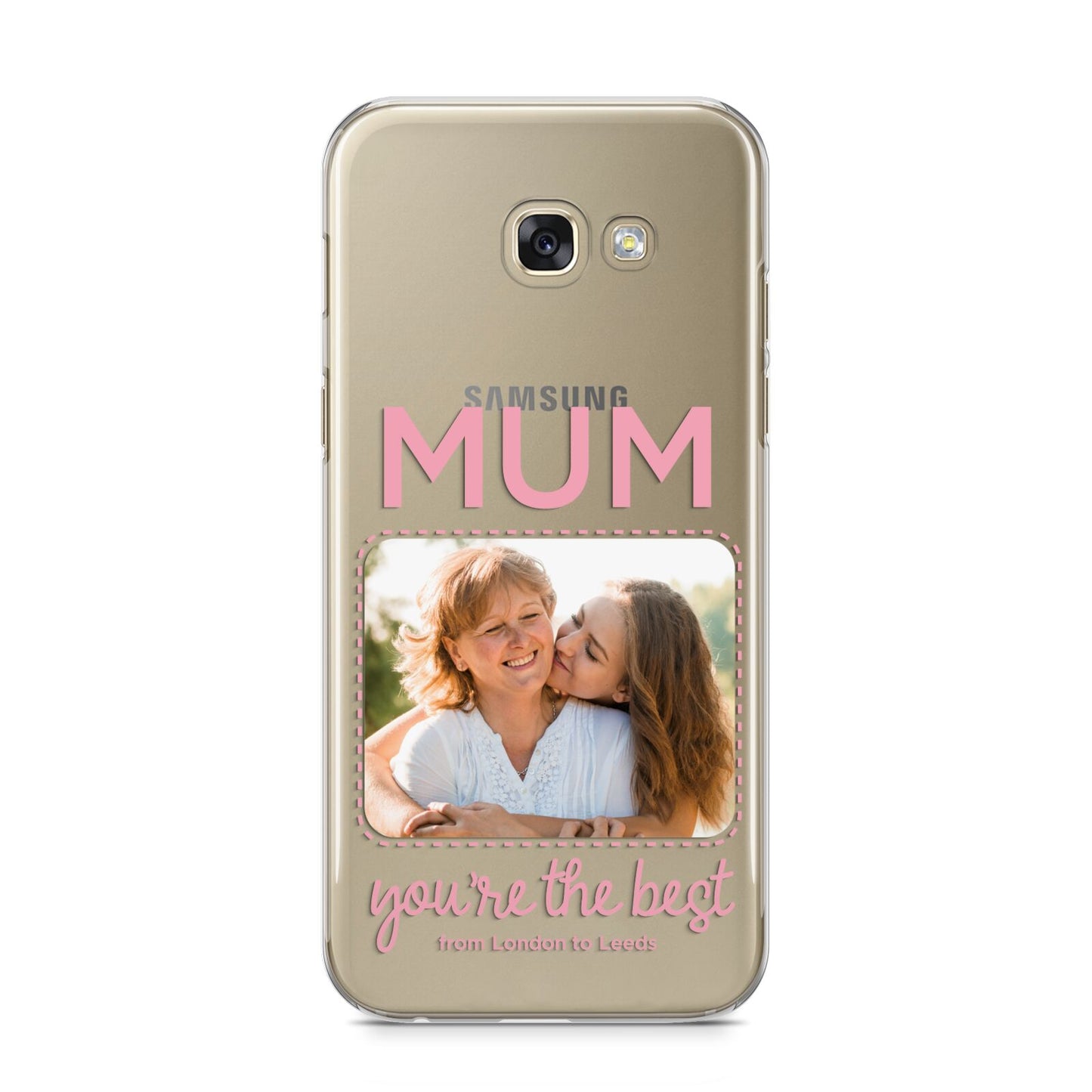 Long Distance Mothers Day Photo Samsung Galaxy A5 2017 Case on gold phone