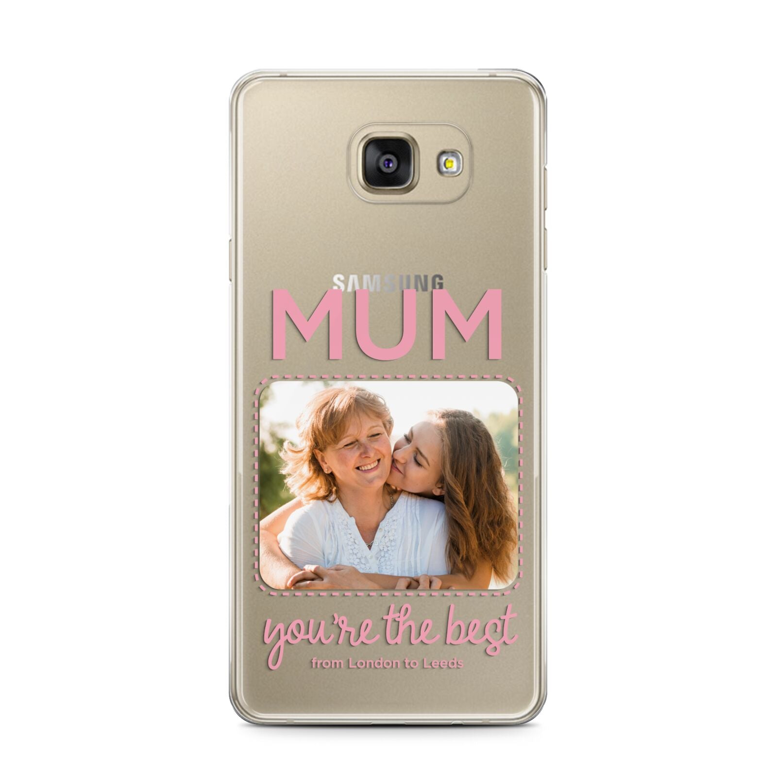 Long Distance Mothers Day Photo Samsung Galaxy A7 2016 Case on gold phone