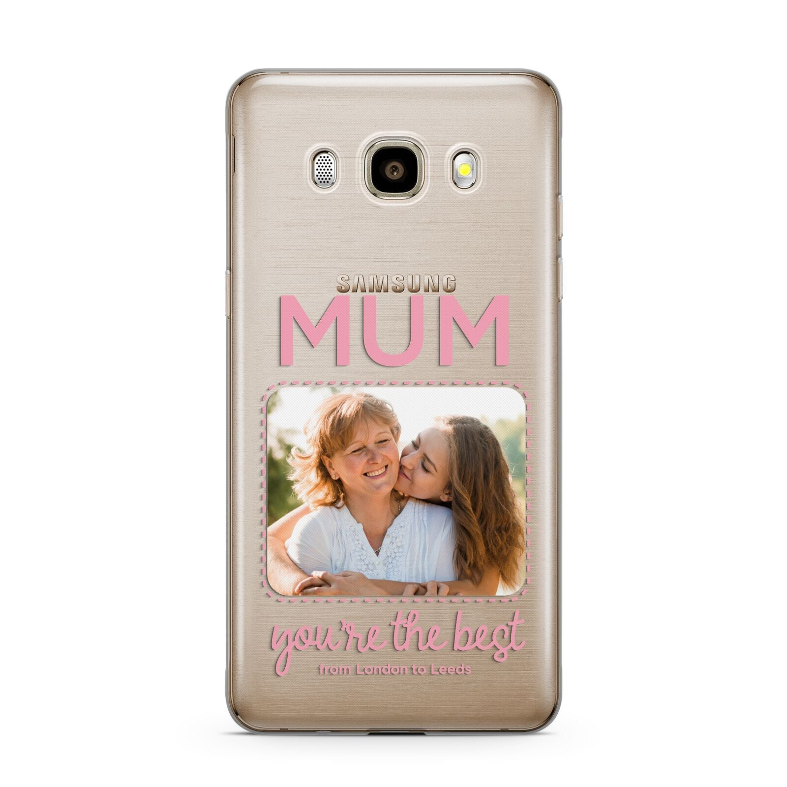 Long Distance Mothers Day Photo Samsung Galaxy J7 2016 Case on gold phone