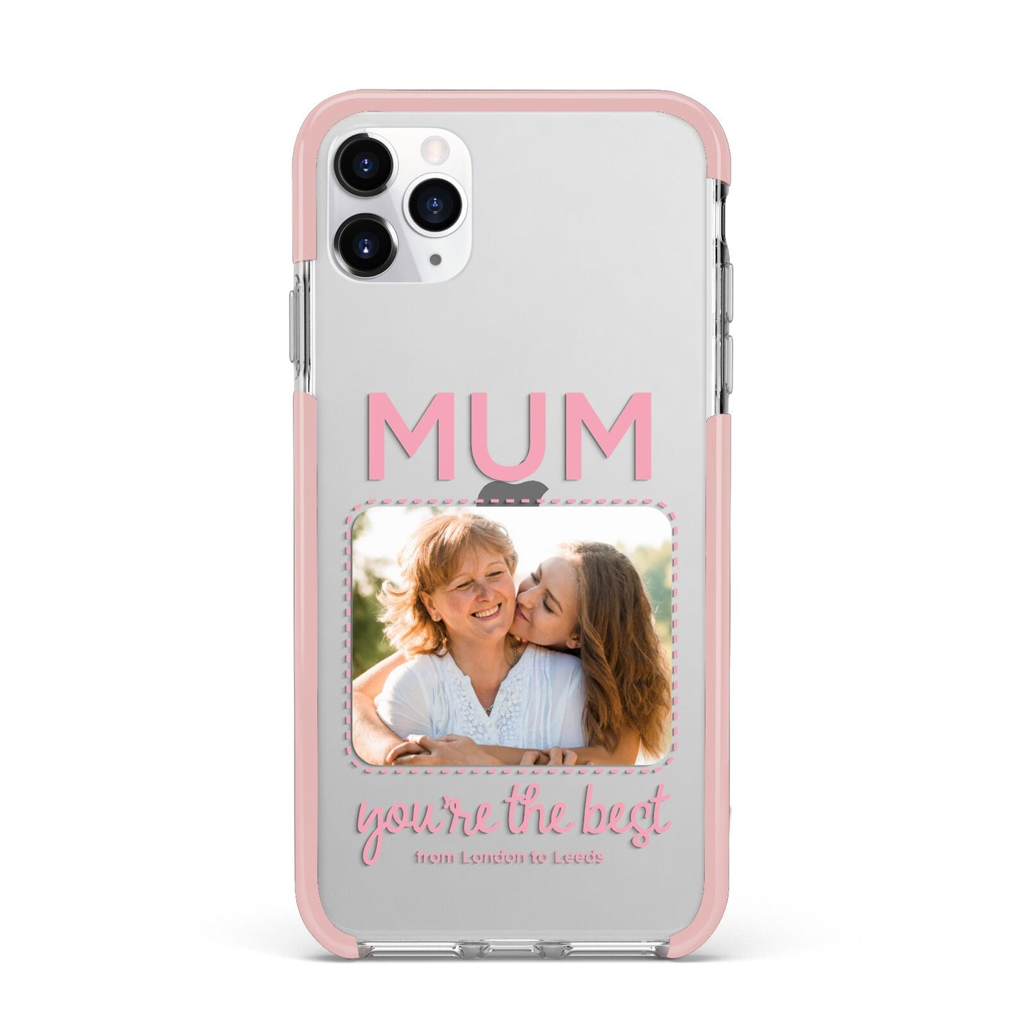 Long Distance Mothers Day Photo iPhone 11 Pro Max Impact Pink Edge Case