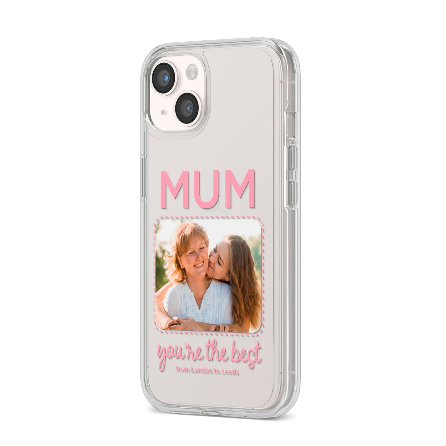 Long Distance Mothers Day Photo iPhone 14 Clear Tough Case Starlight Angled Image