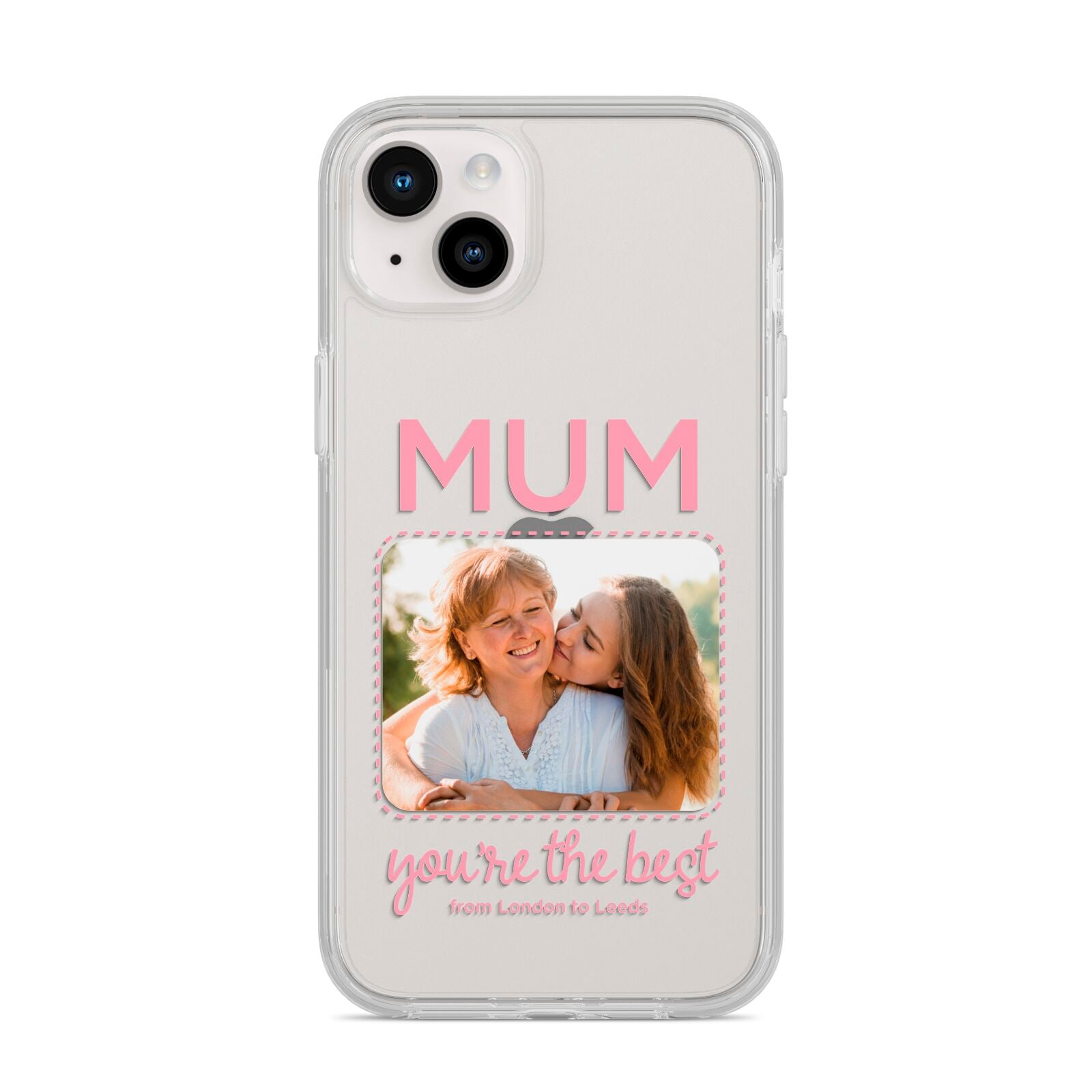 Long Distance Mothers Day Photo iPhone 14 Plus Clear Tough Case Starlight